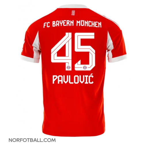 Billige Fotballdrakt Bayern Munich Aleksandar Pavlovic #45 Replika Hjemmedrakt 2025-26 Kortermet Billige Fotballdrakt Bayern Munich Aleksandar Pavlovic #45 Replika Hjemmedrakt 2025-26 Kortermet